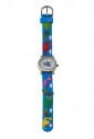 Orologio Bambino Da Polso Acciaio Cinturino Gomma Colore Celeste Disegno Dinosauri Lowell JP0550-7