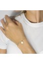 Bracciale Dvccio Donna Argento Gold Filo Unico Lettera F Pietre Gialle 3TCSRFM