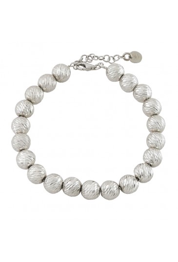 Bracciale Argento Trend Facet Beads Fantasia Monile 98VN2FM