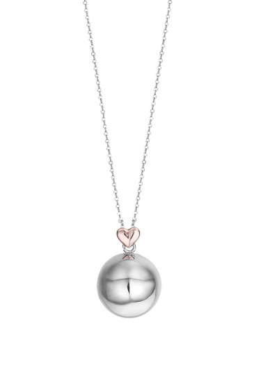 Collana Luca Barra Acciaio Chiama Angeli Cuore Rosa CK1219