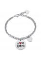 Bracciale Luca Barra Acciaio I Love Mamma BK2043