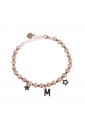 Bracciale Dvccio Argento Rosa Victoria Lettera M Stelle Nere S19XWFM