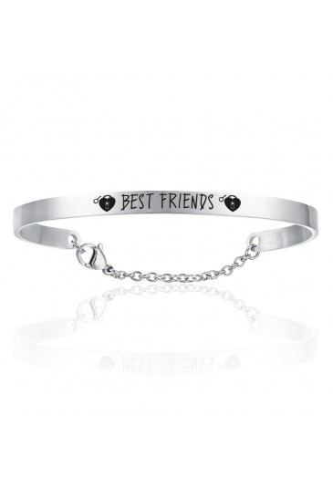 Bracciale Luca Barra Acciaio Incisione Best Friends Donna BK2103