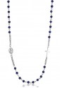 Collana Rosario Luca Barra Acciaio Pietre Lapis CL215