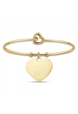 Bracciale Luca Barra Acciaio Gold Cuore Donna BK2121