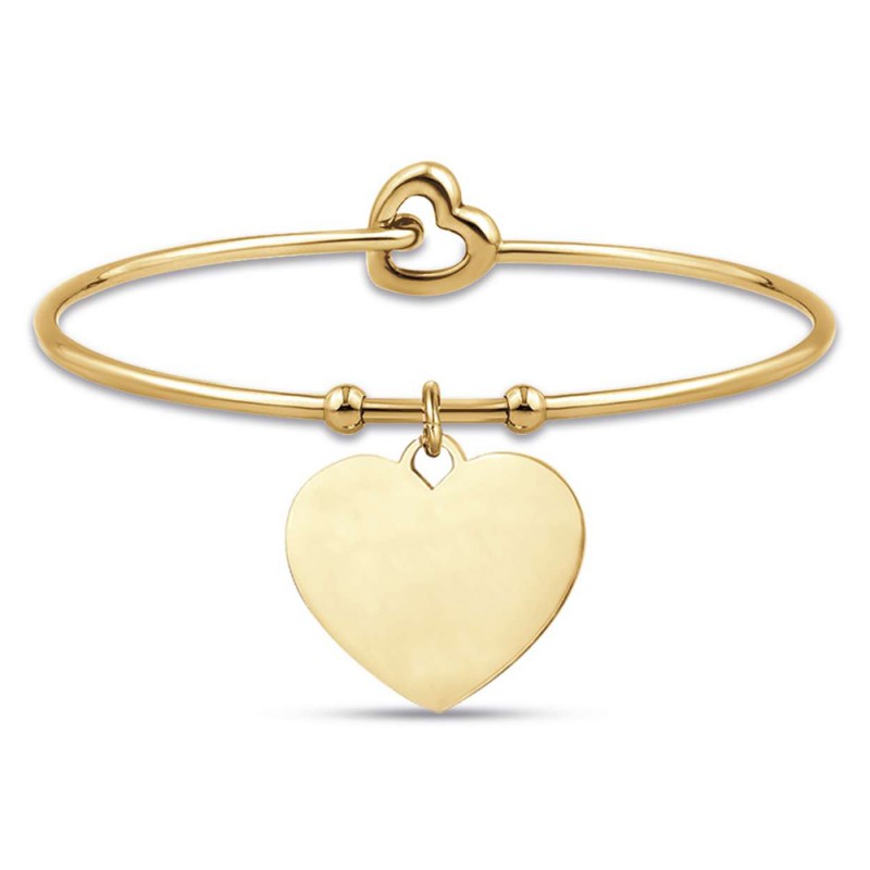 Bracciale rigido con charms bambino e cuore