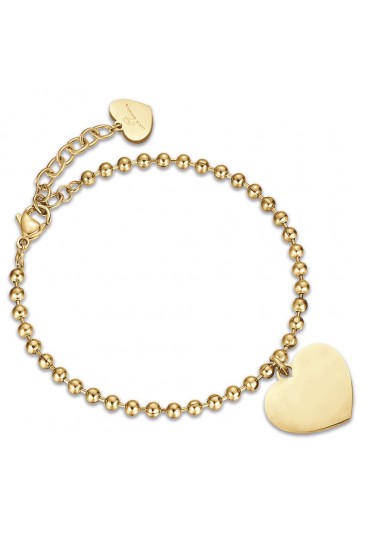 Bracciale Luca Barra Acciaio Gold Cuori Donna BK2125