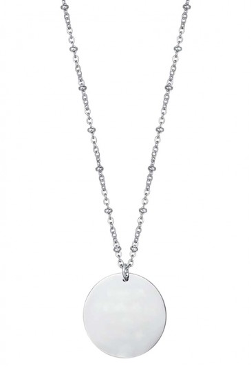 Collana Luca Barra Acciaio Charm Piastra Personalizzabile CK1568