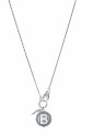 Collana Girocollo Dvccio Freedom Argento Brunito Lettera B Small Charm Cornetto Portafortuna 8KU90FM