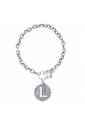 Bracciale Rollo Dvccio Freedom Argento Brunito Lettera L Small Charm Cornetto Portafortuna W97M1FM