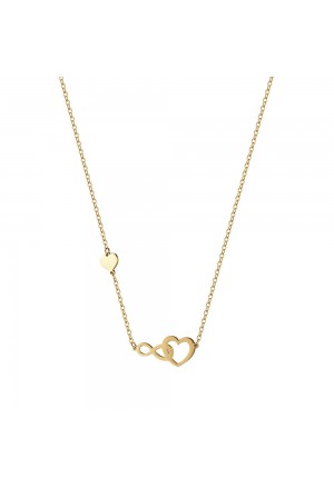 Collana Luca Barra Acciaio Gold Cuore Infinito CK1575