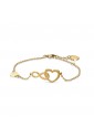 Bracciale Luca Barra Acciaio Gold Cuori Infinito BK2093