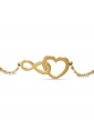 Bracciale Luca Barra Acciaio Gold Cuori Infinito BK2093