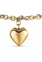 Bracciale Morbido Charms Cuore Acciaio Gold Luca Barra BK2222