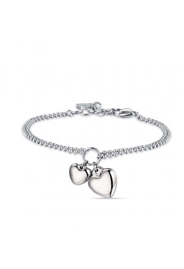 Bracciale Luca Barra Acciaio Cuori BK2212