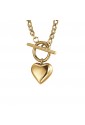 Collana Girocollo Charms Cuori Acciaio Gold Luca Barra CK1646