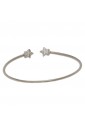 Bracciale Rigido Stelle Cristalli Argento Rodiato Diametro 6 Fantasia Monile U41PZFM