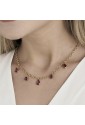 Collana Girocollo Luca Barra Cristalli Fucsia Acciaio Dorato CK1684