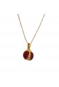 Collana Girocollo Coccinella Smalto Rosso Diamanti Oro 18kt Portafortuna Fantasia Monile CR35304A