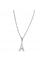 Collana Girocollo Tour Eiffel Tridimensionale Cristalli Zirconia Oro 18kt Fantasia Monile DYH7IFM