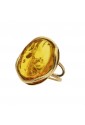 Anello Ambra Gialla Argento Fantasia Monile HR67DFM