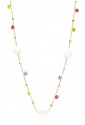 Collana Argento Dorato Perle Cristalli Colorati Candre' LUX108/C-O