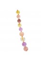 Collana Lunga Pietre Naturali Quarzo Rosa Viola Lunghezza 56 Cm A Scalare Fantasia Monile QKT0OFM