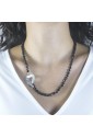 Collana Girocollo Ematite Chiusura Argento Cuore Pezzo Unico Fantasia Monile 5684