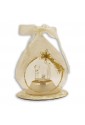 Presepe Vetro Soffiato Argento Stelle Fatto A Mano Made In Italy Decorazione Natalizia Nativity Acca 397TF.1