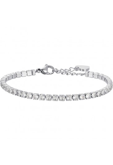 Bracciale Tennis Luca Barra Acciaio Cristalli Bianchi Donna BK2270