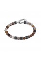 Bracciale Uomo Bullet Acciaio Pietre Lapisla Brown Brosway BUL28