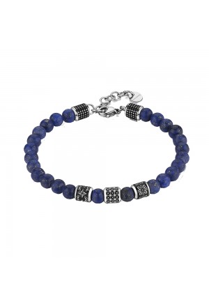 Bracciale Uomo Bullet Acciaio Pietre Lapisla Blu Brosway BUL27