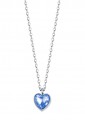 Collana Luca Barra Acciaio Anallergico Cuore Punto Luce Azzurro CK1815