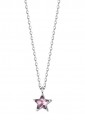 Collana Luca Barra Acciaio Anallergico Stella Punto Luce Rosa CK1818