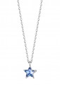 Collana Luca Barra Acciaio Anallergico Stella Punto Luce Azzurro CK1819