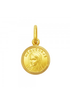 Ciondolo Madonna Di Medjugorje Oro 18kt Sacro Regalo Battesimo Comunione Cresima Fantasia Monile A7V5MFM