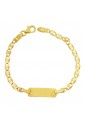 Bracciale Neonato Piastrina Centrale Oro Giallo 18KT Regalo Nascita Fantasia Monile 00RI0FM