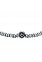 Bracciale Luca Barra Acciaio Ancora Smalto Nero BA1607