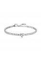 Bracciale Luca Barra Acciaio Cuore Cristalli Bianchi BK2280