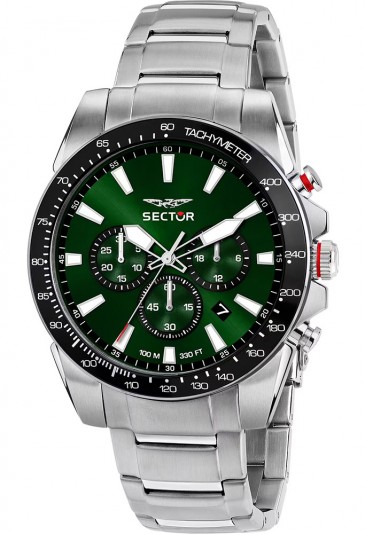 Orologio Sector Modello 450 Cronografo Quadrante Verde Misura 43mm Uomo R3273776010