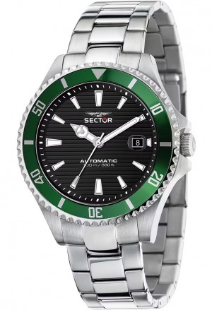 Orologio Sector Modello 230 Quadrante Nero Ghiera Verde Ceramica Misura 43mm Uomo R3223161008