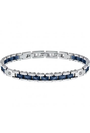 Bracciale Sector Acciaio Ceramica Blu Lunghezza 22cm Uomo SAFR31