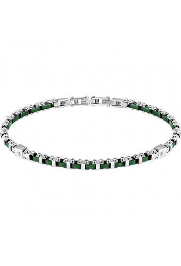 Bracciale Sector Acciaio Ceramica Verde Lunghezza 22cm Uomo SAFR39