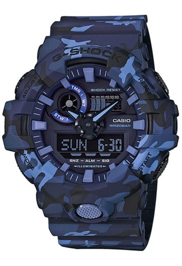 CASIO GSHOCK GA700CM 24 CAMOUFLAGE BLU GA-700CM-2A