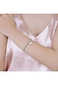 Bracciale Donna Acciaio Charm Cuore Cristalli Bianchi Luca Barra BK1933