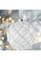 Sfera Vetro Trasparente Chester Diametro 8cm Decorazione Natale Hervit 27591