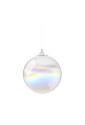 Sfera Vetro Iridescente Trasparente Diametro 6cm Decorazione Natale Hervit 01961