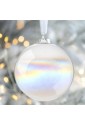 Sfera Vetro Iridescente Trasparente Diametro 6cm Decorazione Natale Hervit 01961