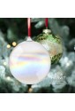 Sfera Vetro Iridescente Trasparente Diametro 6cm Decorazione Natale Hervit 01961