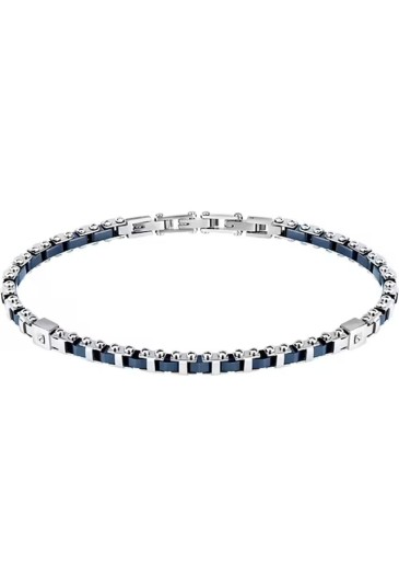 Bracciale Sector Acciaio Ceramica Blu Lunghezza 22cm Uomo SAFR40